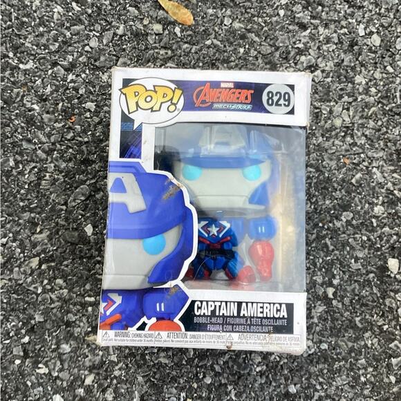 Funko POP Avengers Mech Strike Captain America Glow Special Edition Exclusive - Picture 2 of 4
